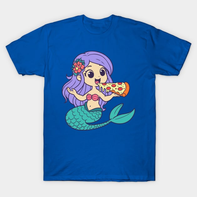 Pizza Mermaid T-Shirt by DavesTees